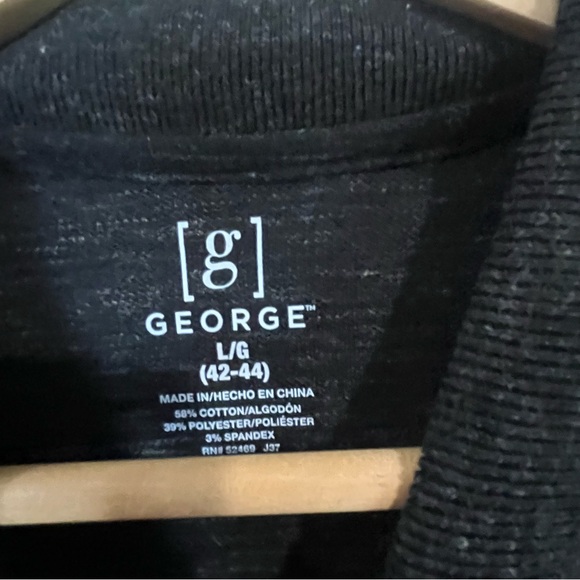 6/$25 George Black Polo Shirt - Picture 4 of 5